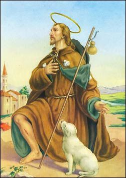 The importance of dogs in Christianity; Saint Roch, The Patron Saint Of Dogs, with his Dog